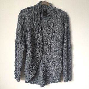 Lafayette 128 Blue/Grey Wool Cardigan